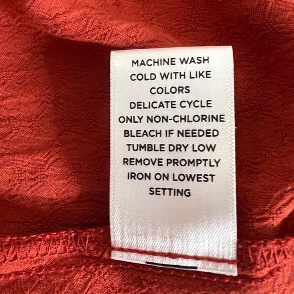 Nurture by Westbound Womens Tunic 3X Burnt Orange Embroidered Peasant Blouse - Picture 7 of 9